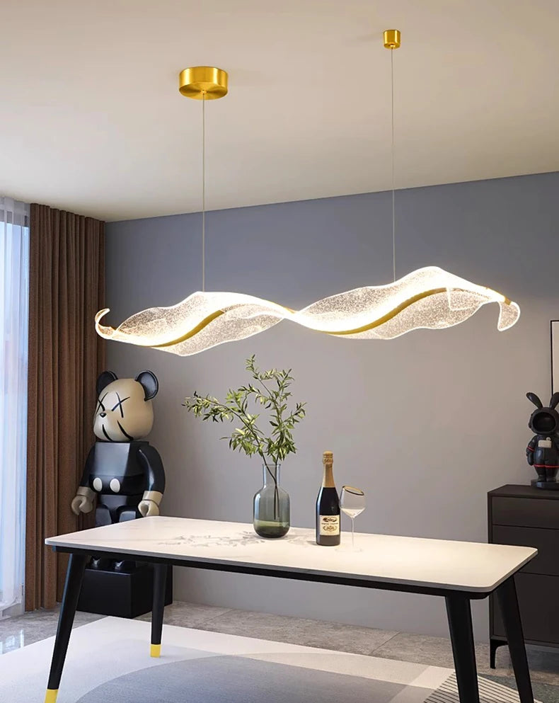 Żyrandol LED Ocean Wave – Nowoczesna Linia