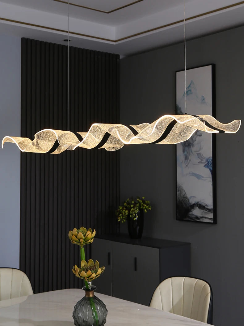 Żyrandol LED Ocean Wave – Nowoczesna Linia