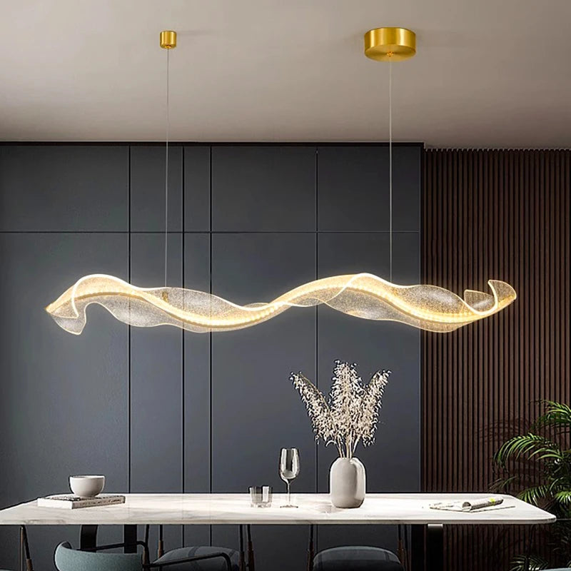 Żyrandol LED Ocean Wave – Nowoczesna Linia