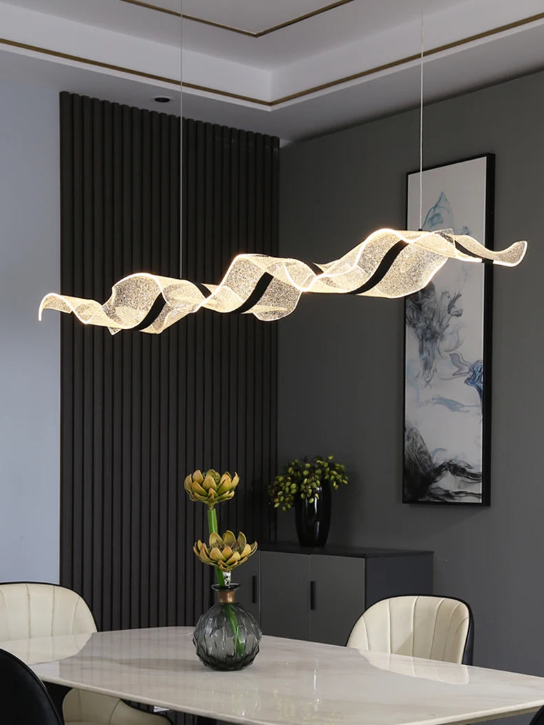 Żyrandol LED Ocean Wave – Nowoczesna Linia