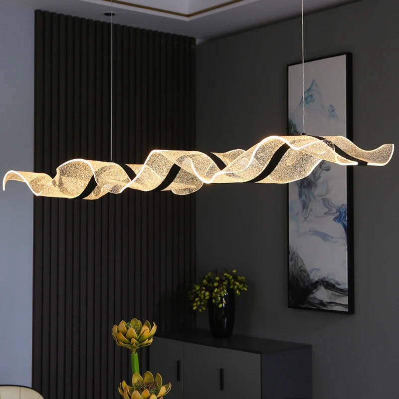 Żyrandol LED Ocean Wave – Nowoczesna Linia