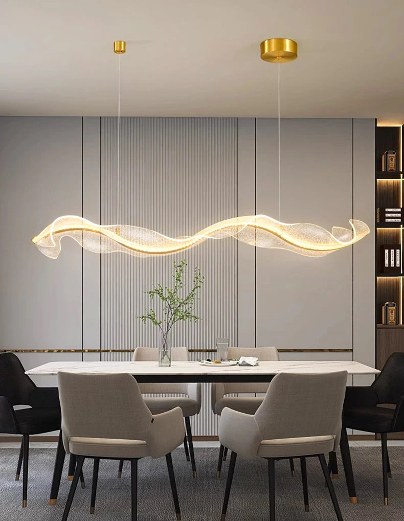 Żyrandol LED Ocean Wave – Nowoczesna Linia