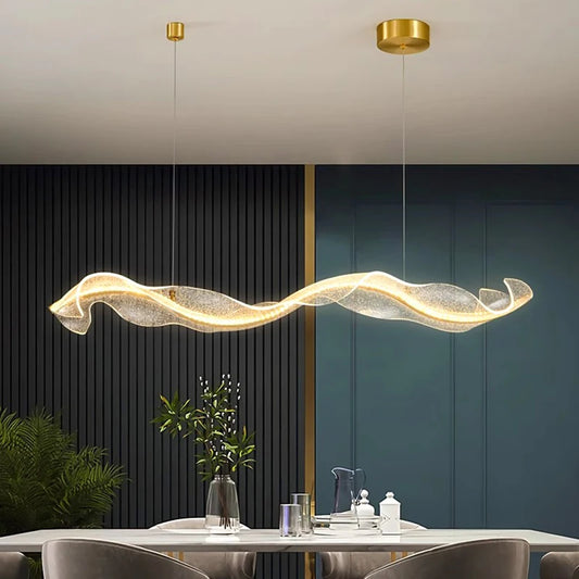 Żyrandol LED Ocean Wave – Nowoczesna Linia