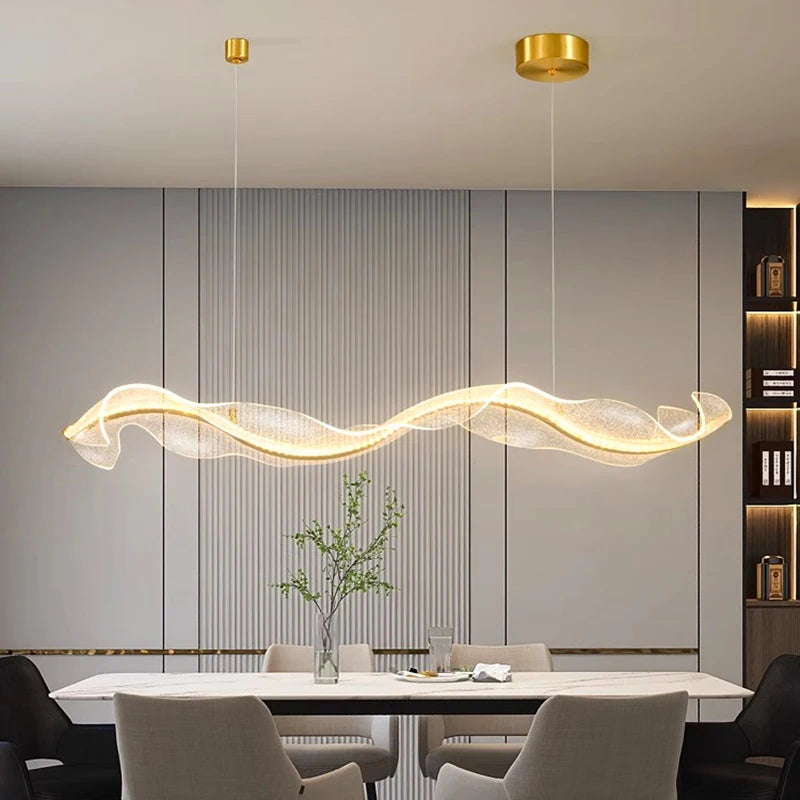 Żyrandol LED Ocean Wave – Nowoczesna Linia