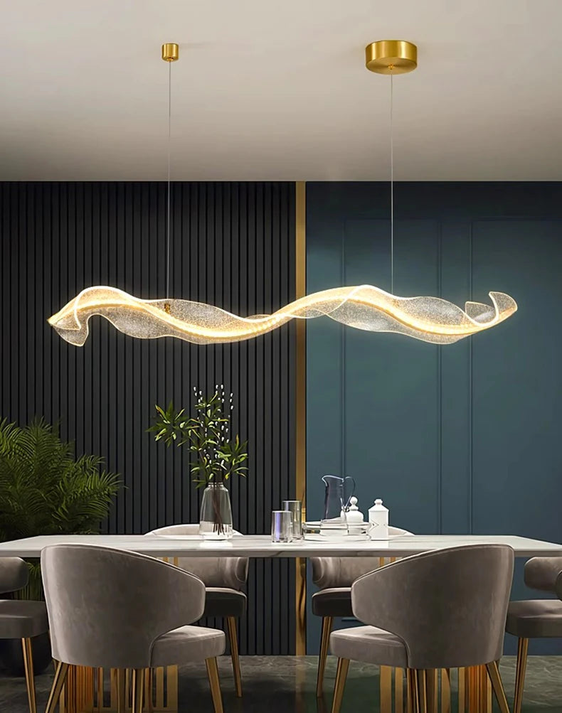 Żyrandol LED Ocean Wave – Nowoczesna Linia