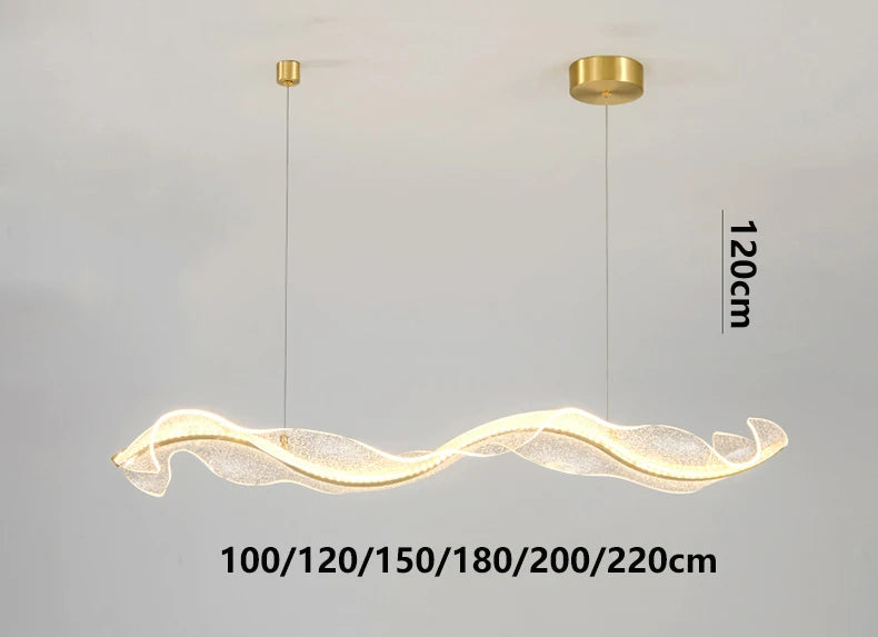 Żyrandol LED Ocean Wave – Nowoczesna Linia